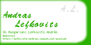 andras lefkovits business card